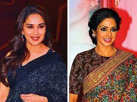 Madhuri Dixit Nene (left) and Sridevi (right)