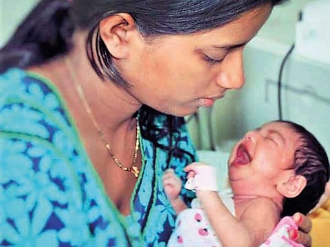 Within five days of her birth, the baby had pus-filled vesicles on the right side of her chest. Although she was administered antibiotics, her condition worsened.