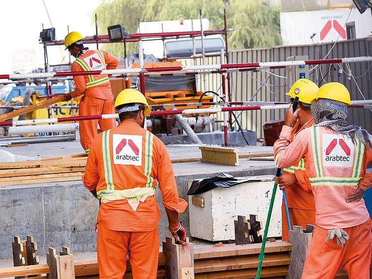 An Arabtec construction site in Dubai