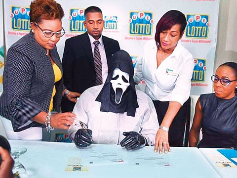 Lottery winner wears ‘Scream’ mask to hide identity after hitting $1.5M jackpot.