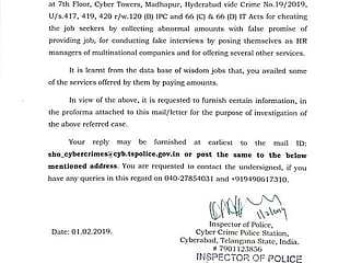 Indian police reach out to Wisdom Jobs victims
