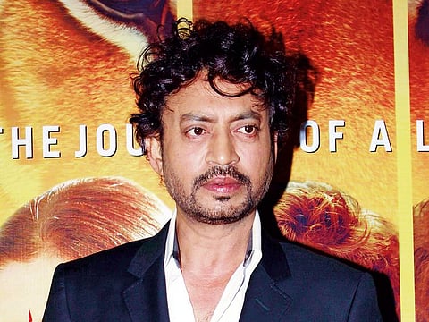 In this file photo taken on November 22, 2012 Indian Bollywood actor Irfan Khan poses as he attends a special screening of the film 'Life of Pi" in Mumbai. 