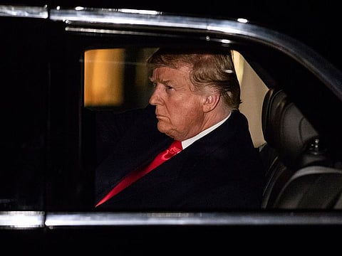 President Donald Trump leaves the White House on his way to the U.S. Capitol to deliver his second State of the Union speech in Washington, Feb. 5, 2018. 