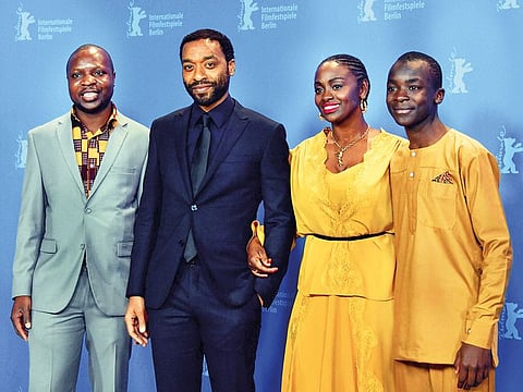 Author William Kamkwamba, director and screenwriter Chiwetel Ejiofor, actress Aissa Maiga and actor Maxwell Simba.