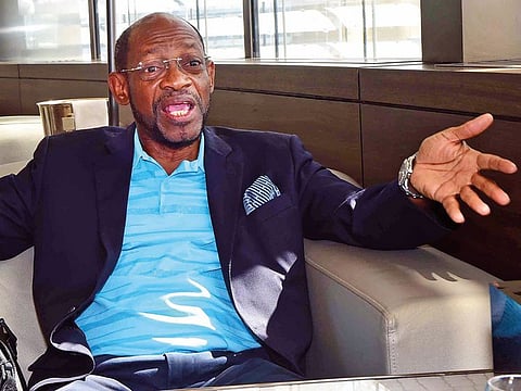 Former St Kitts & Nevis PM Denzil Douglas during an interview with Gulf News in Dubai.