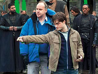 Director David Yates and Daniel Radcliffe in 'Harry Potter and the Deathly Hallows' Part-2 