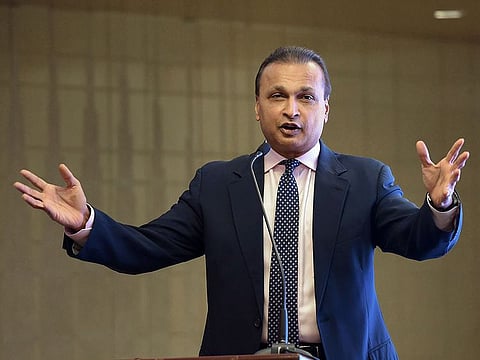 In this Dec 26, 2017 file photo Anil Ambani, chairman of Reliance Communication addresses a press conference in Mumbai. 