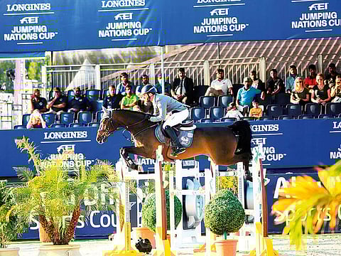Winner of The President of the UAE Showjumping Cup_Philipp Weishaupt from Germany riding Catokia. 