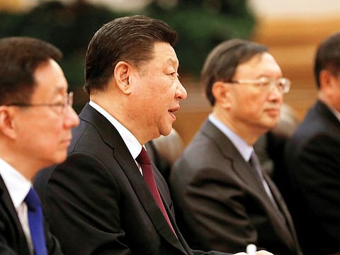 Chinese President Xi Jinping (second left)