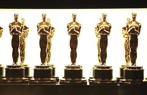 File photo: Oscar statuettes appear backstage at the Oscars in Los Angeles. 
