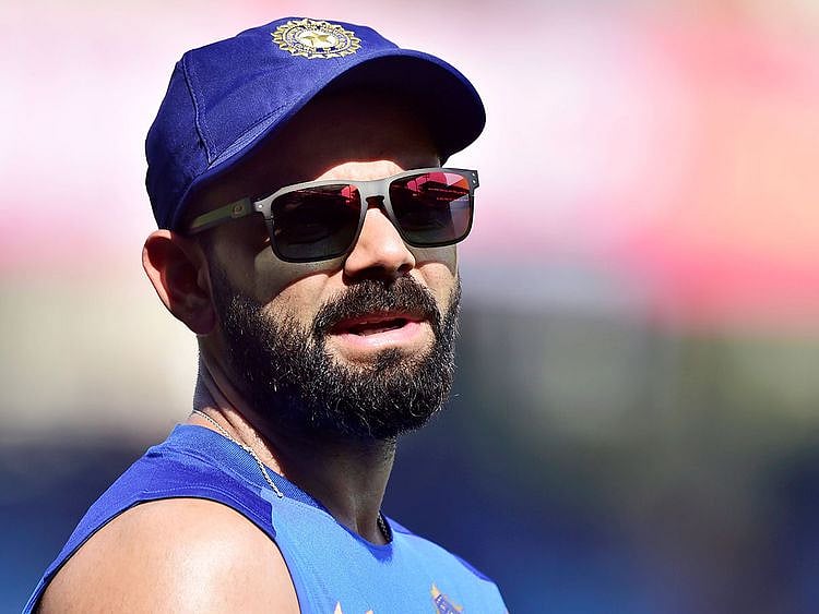 Virat Kohli  at a practice session