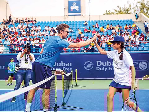 Australian tennis player John Peers gave kids top tips on the game