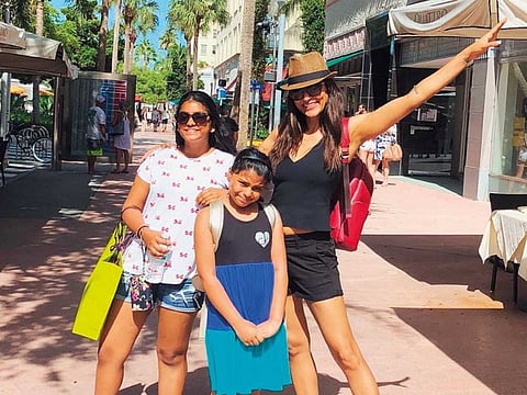 Sushmita Sen with daughters Renee and Alisah
