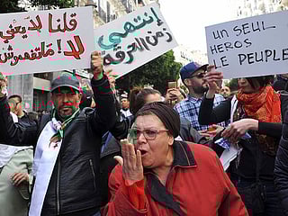 Street unrest breaks down taboo in Algeria: talk is of politics at last 