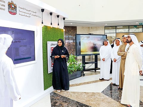 Shaikh Mohammad Bin Rashid was briefed about infrastructure projects, including the  Al Montazi Residential Complex in Ajman and the Martyrs City in Umm Al Quwain.