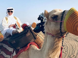 Pierce Brosnan spotted around Dubai desert