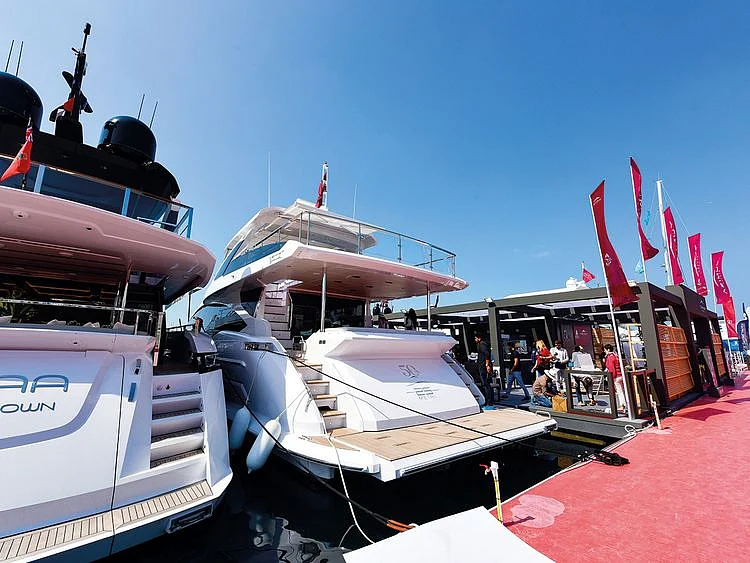 Vessels on display at the boat show