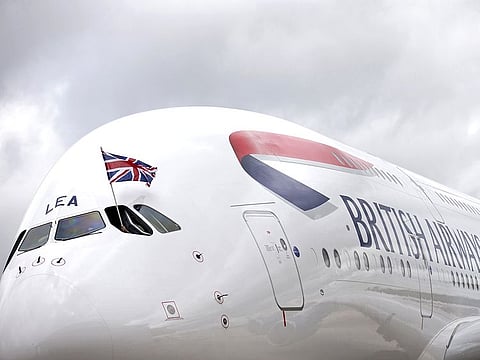 File photo of British Airways Airbus A380 at Heathrow Airport in London. (For illustrative purposes only)