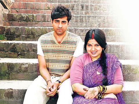 Ayushmann Khurranna and Bhumi Pednekar in ‘Dum Laga Ke Haisha’.