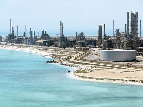 Saudi Aramco’s Ras Tanura oil refinery and oil terminal. 