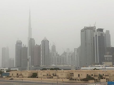 Dusty conditions in Dubai. 