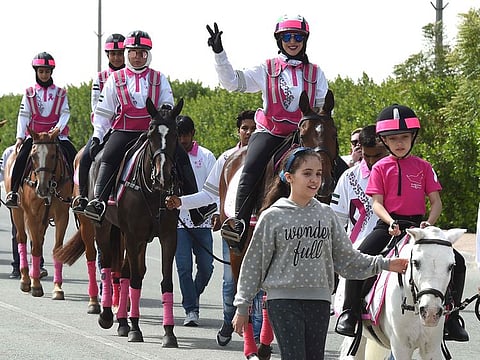 Launch of the 9th Edition of the Pink Caravan Ride started at Sharjah Equestrian and Racing Club on 23 FEB 2019.