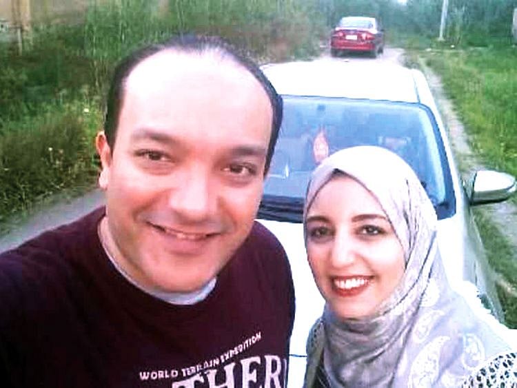 The convicted killer with his murdered wife