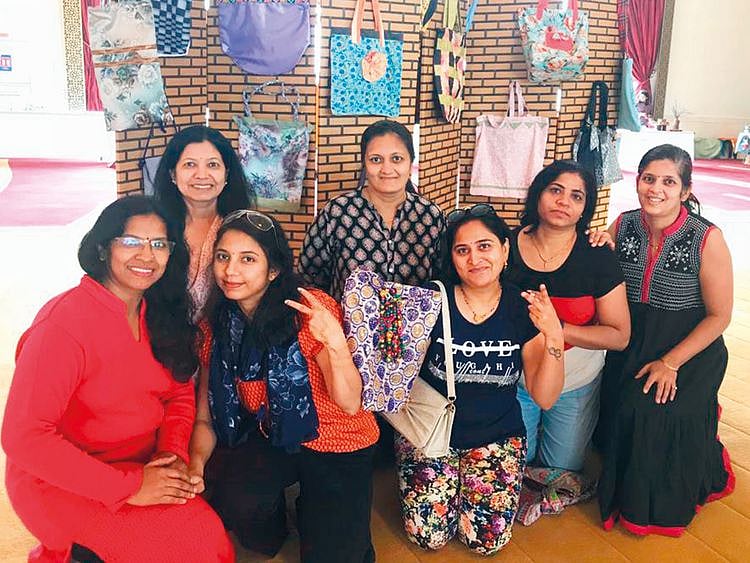 Using fabric they source from tailors