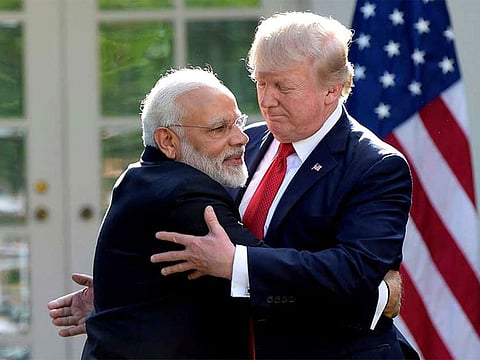  Indian Prime Minister Narendra Modi with US President Donald Trump (file photo)