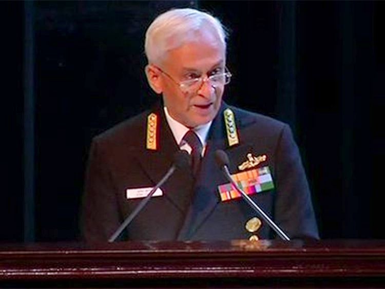 Indian Navy chief Admiral Sunil Lanba