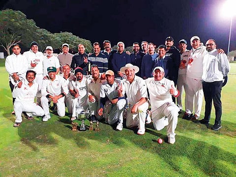 Jumeirah Mammoths team members at the Sevens ground. 