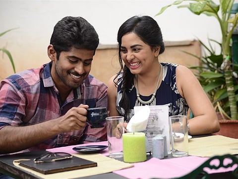 Kathir and Shrusti Dange in ‘Satru’.