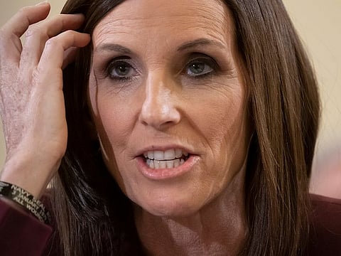 During a hearing by the Senate Armed Services Subcommittee on Personnel about prevention and response to sexual assault in the military, Sen. Martha McSally, R-Ariz., recounts her own experience while serving as a colonel in the Air Force, on Capitol Hill in Washington, Wednesday, March 6, 2019.