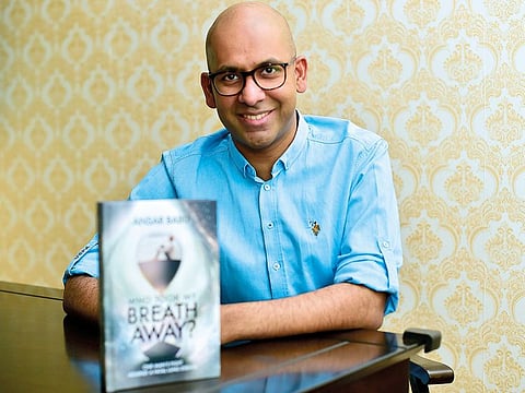 Ansar Babu, author of ‘Who Took My Breath Away?’ at his house in Dubai 