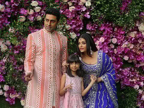 Actor Abhishek Bachchan, his wife actress Aishwarya Rai and their daughter Aaradhya.