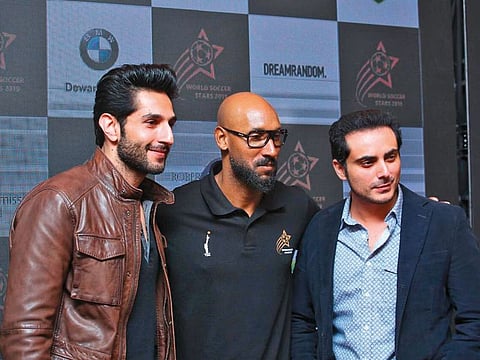 Bilal Ashraf, French footballer Nicolas Sebastien Anelka and Bilal Lashari