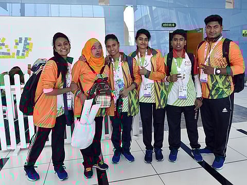Bangladesh athlets team in the ADNEC for the Special Olympics World Games 2019.