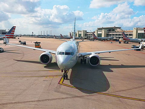 An American Airlines Boeing 737 Max 8 is seen as it pulls into its gate after arriving at the Miami International Airport from LaGuardia Airport on March 13, 2019 in Miami, Florida. 