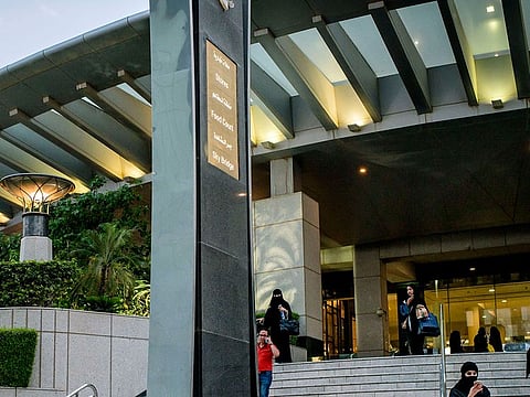 Women outside a shopping mall in Riyadh, Saudi Arabia