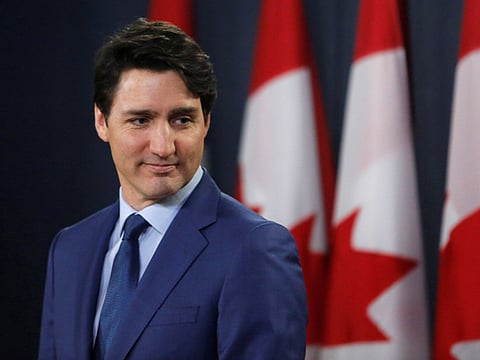 Canada's Prime Minister Justin Trudeau speaks at a news conference in Ottawa, Ontario, Canada.