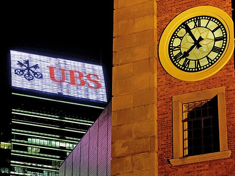 A UBS billboard in Hong Kong. Switzerland’s largest bank adds to the evidence that conditions haven’t improved from the fourth quarter.
