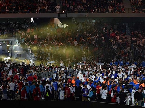 The closing ceremony of the Special Olympics world games 2019 at the Zayed sports city in Abu Dhabi.