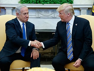 File photo: President Donald Trump meets with Israeli Prime Minister Benjamin Netanyahu in the Oval Office of the White House in Washington.