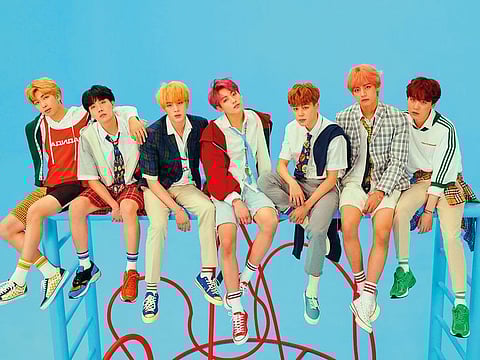 RM, J-Hope, Jin, Jungkook, Jimin, V and Suga of BTS.