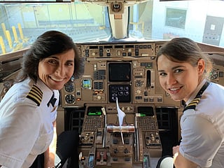 Viral: Rare mother-daughter flight crew soar high
