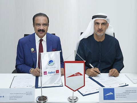 Dubai’s Roads and Transport Authority (RTA) and Aster DM Healthcare Group have signed a Memorandum of Understanding (MoU) whereby the Group will supply digital medical devices to bus stations & depots of RTA.