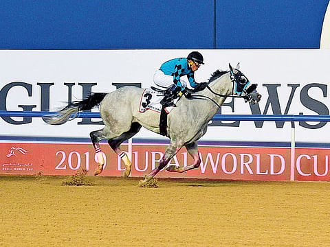 XY Jet cruises to a big victory in the Dubai Golden Shaheen in the 2019 edition of Dubai World Cup.
