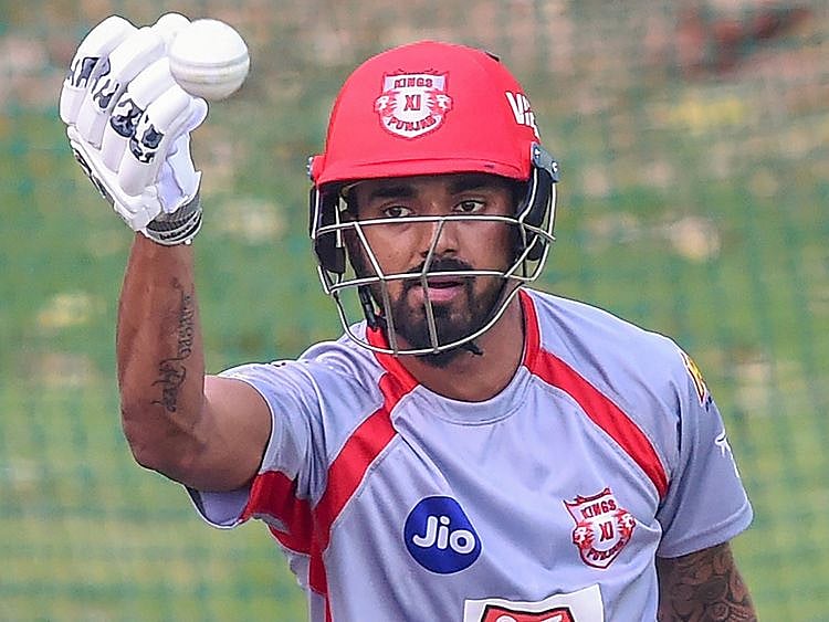 Kings XI Punjab's (KXIP) KL Rahul during a practice session