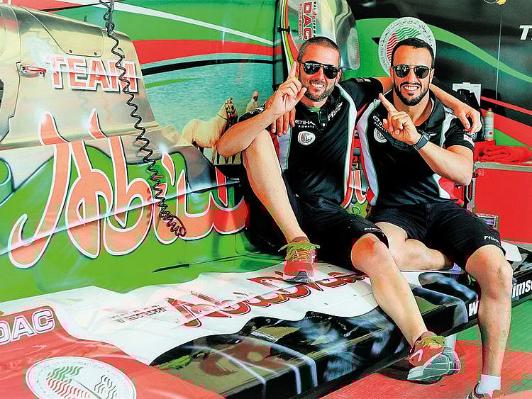 Shaun Torrente (left) and teammate Thani Al Qamzi