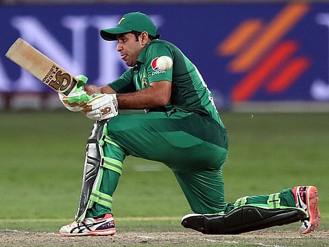Pakistan's Abid Ali plays a shot during the fourth ODI against Australia at Dubai International Stadium on March 29, 2019.  